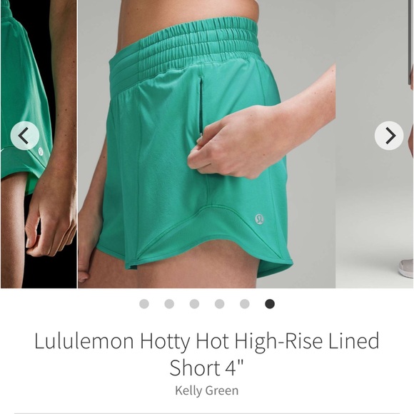 lululemon athletica Pants - Lululemon hotty hot High Rise Shorts 4” Kelly Green Sz 8